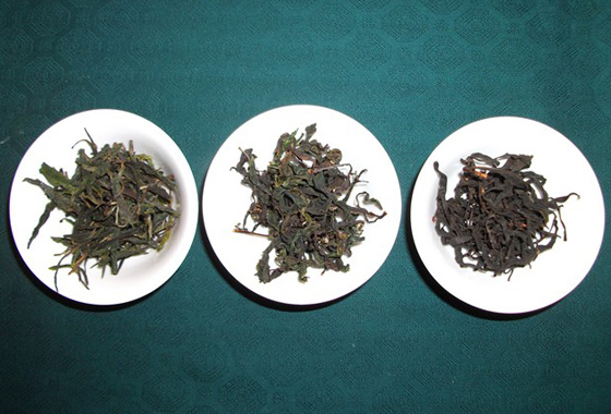 Tè italiano - Italian Tea - Green, oolong, black: dry leaves 意大利綠茶、烏龍茶、紅茶乾葉